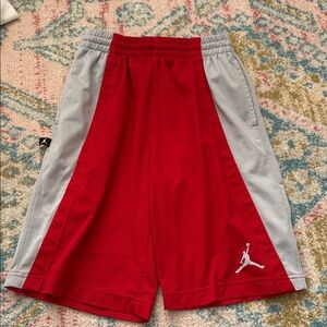 Kids Red and Gray Jordan Shorts